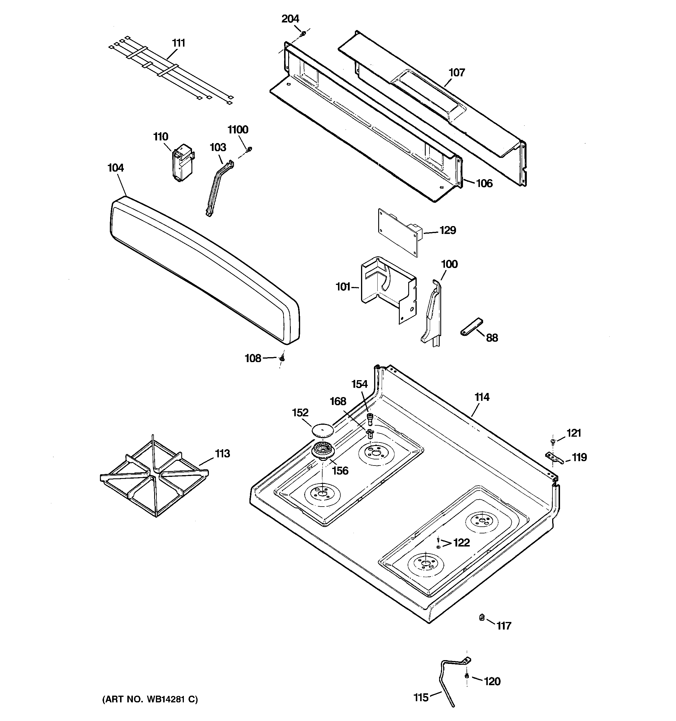 CONTROL PANEL & COOKTOP