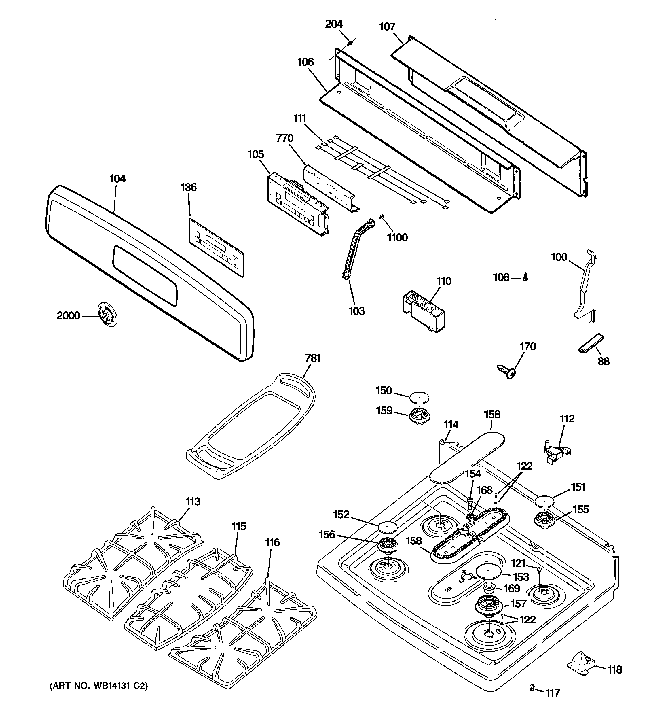 CONTROL PANEL & COOKTOP