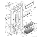 GE ZIC360NRHLH freezer section, trim & components diagram