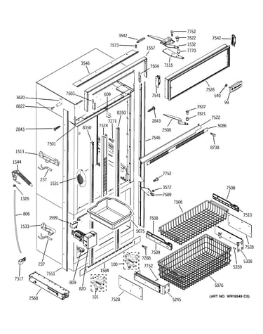 Freezer section, trim & components
