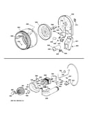 Drum, duct, blower & drive asm.