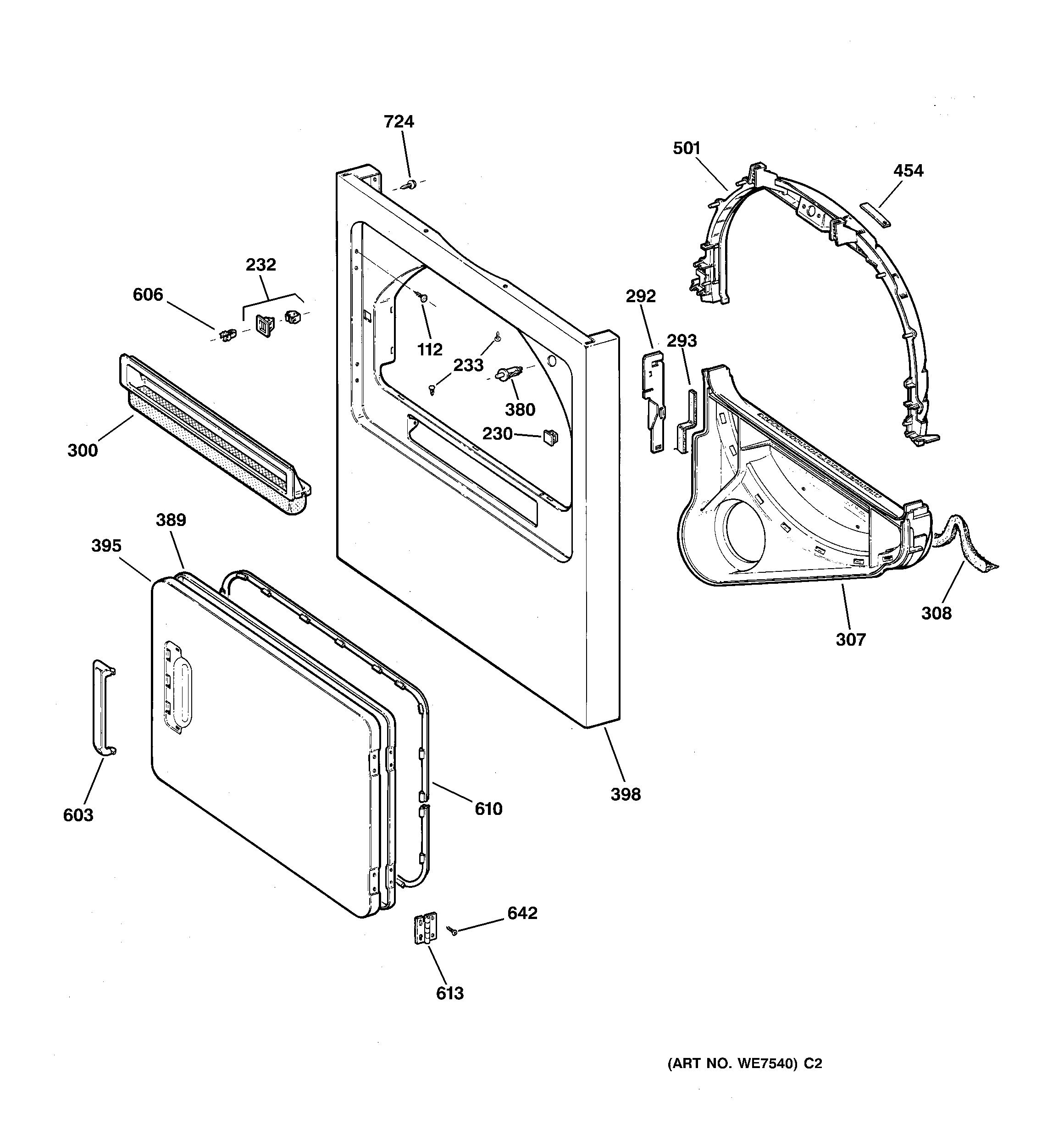 Front panel & door
