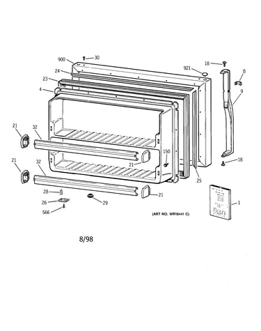 Freezer door