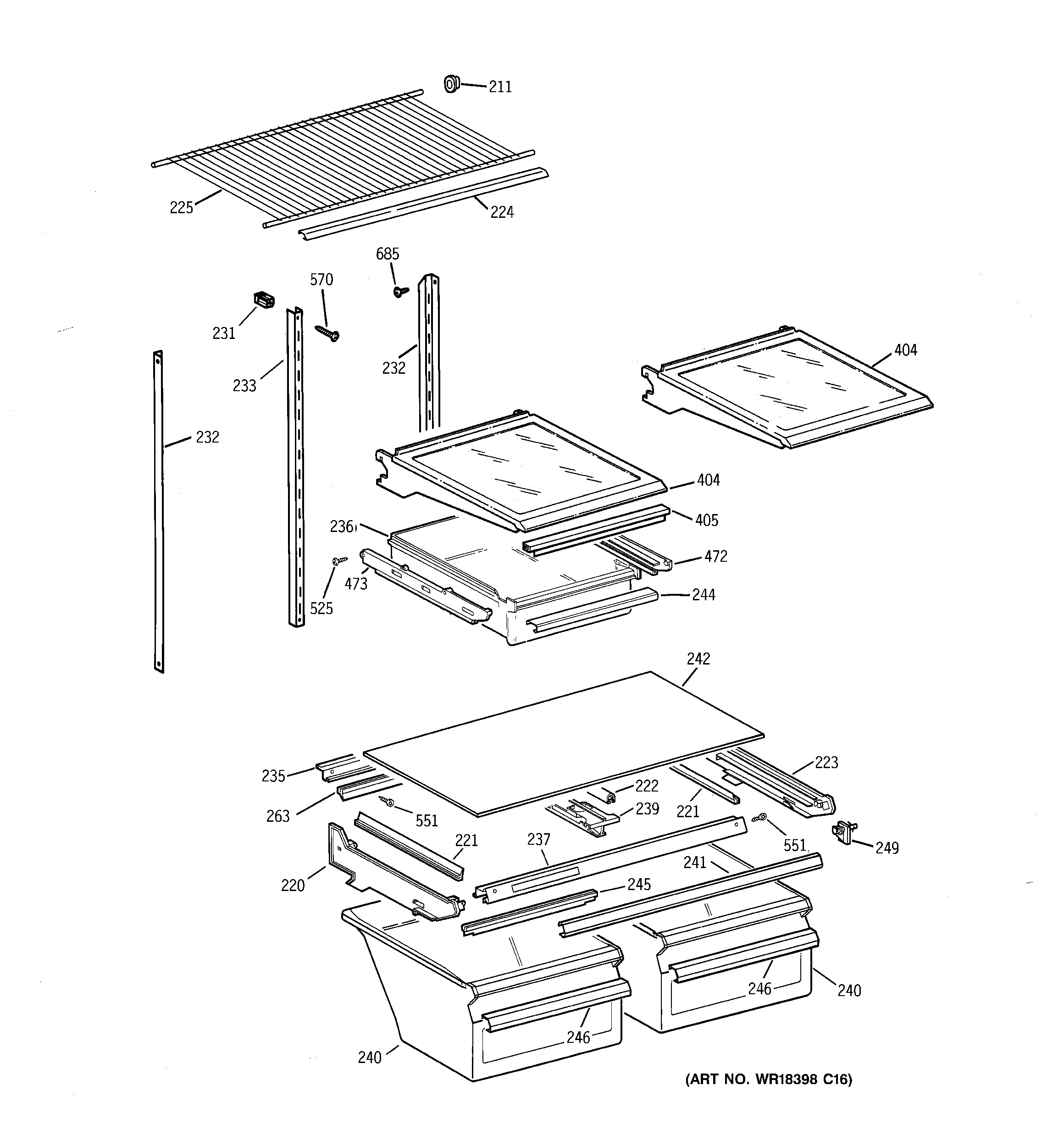 Shelf parts