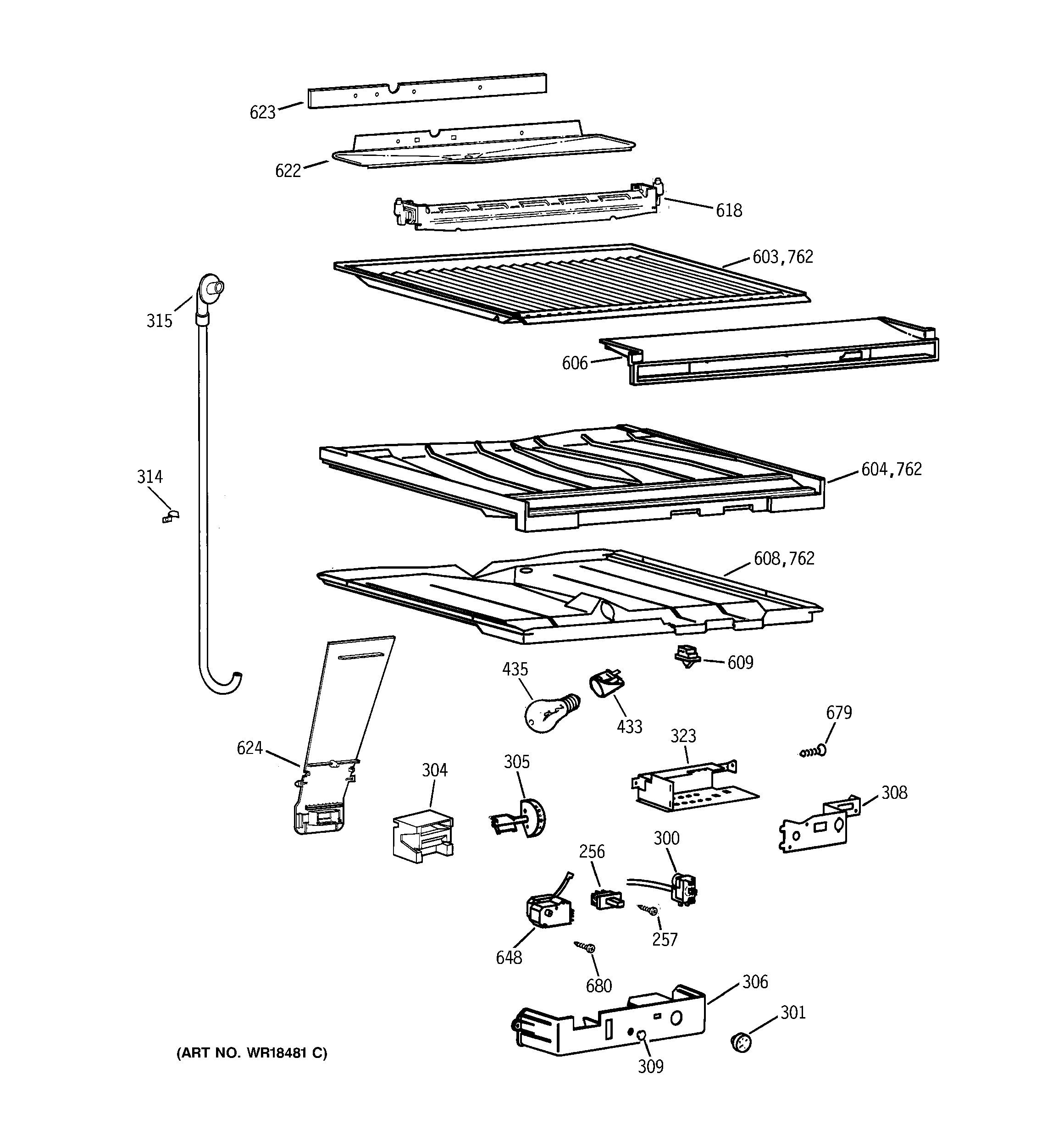 Compartment separator parts