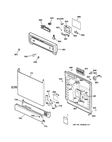 Escutcheon & door assembly