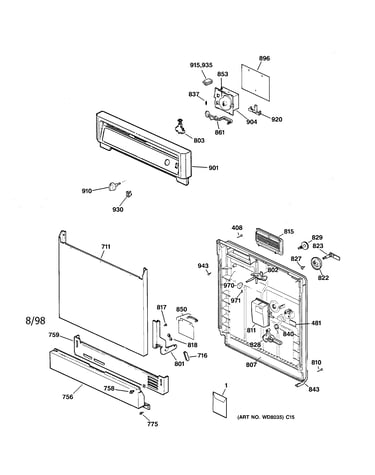 Escutcheon & door assembly