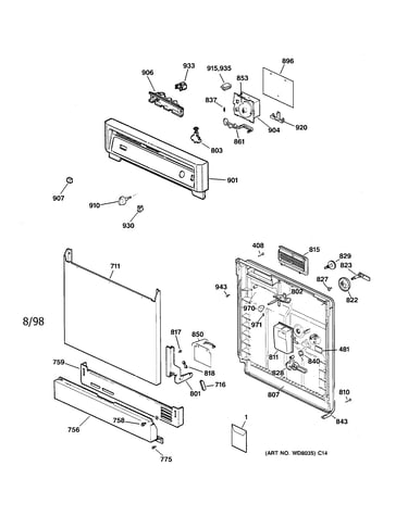 Escutcheon & door assembly