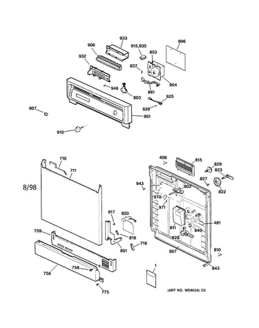Escutcheon & door assembly