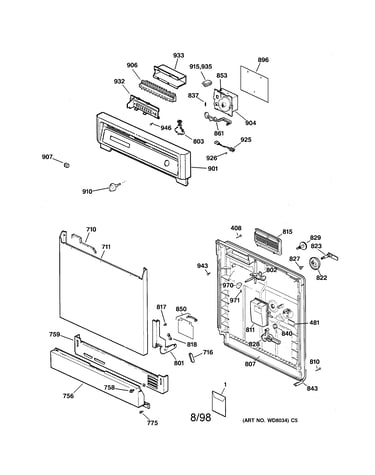Escutcheon & door assembly