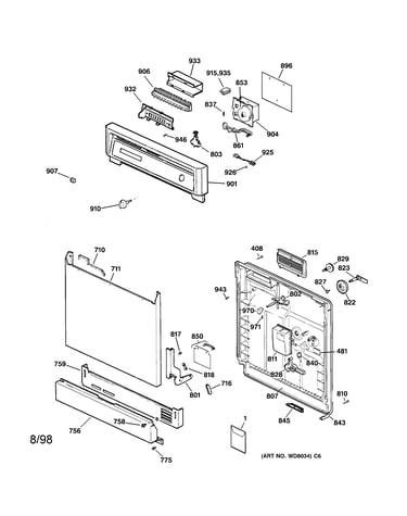 Escutcheon & door assembly