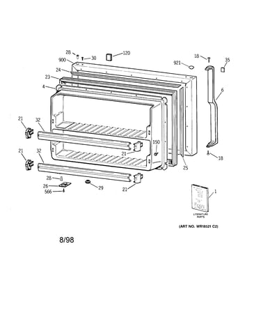 Freezer door