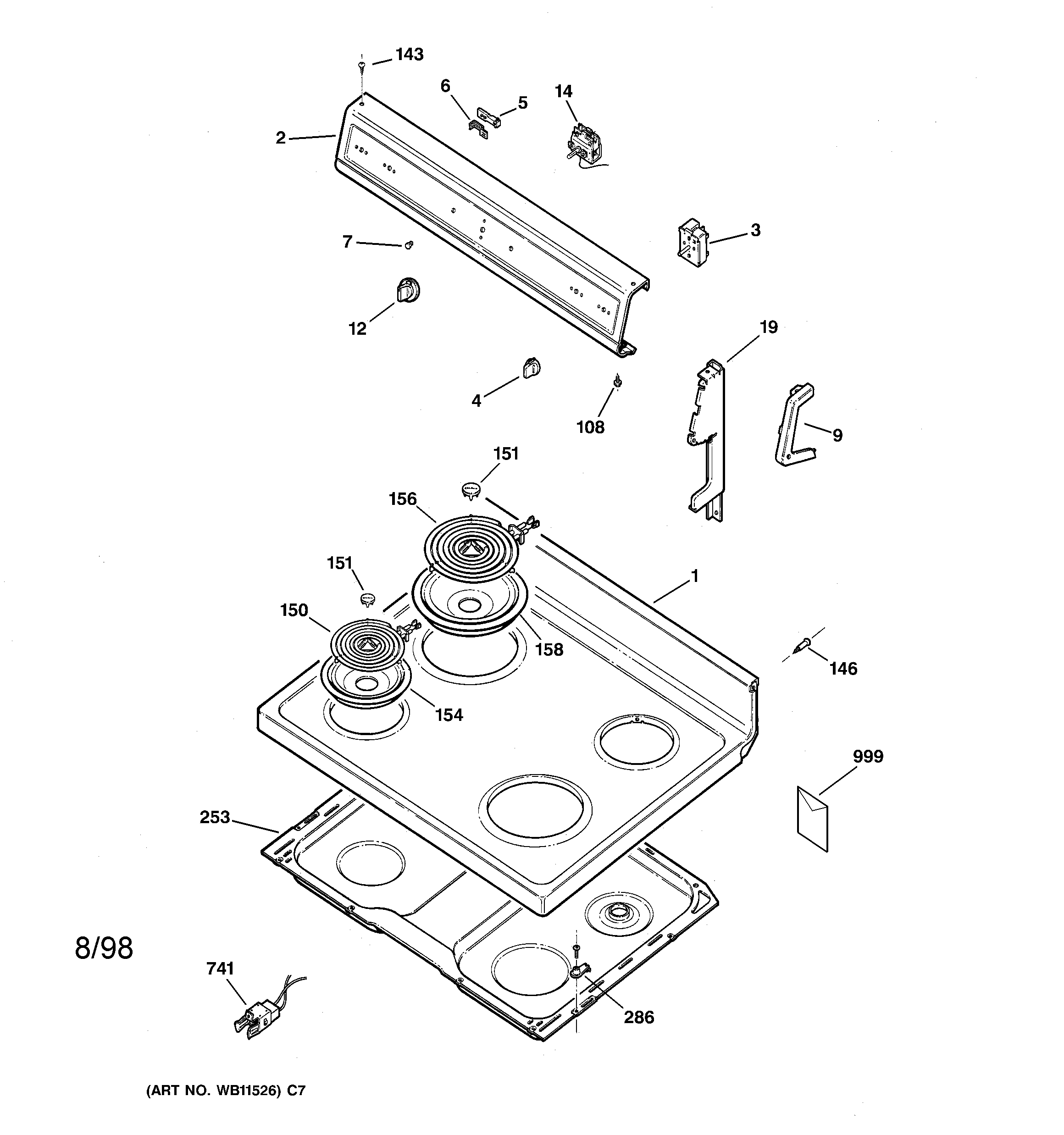 CONTROL PANEL & COOKTOP