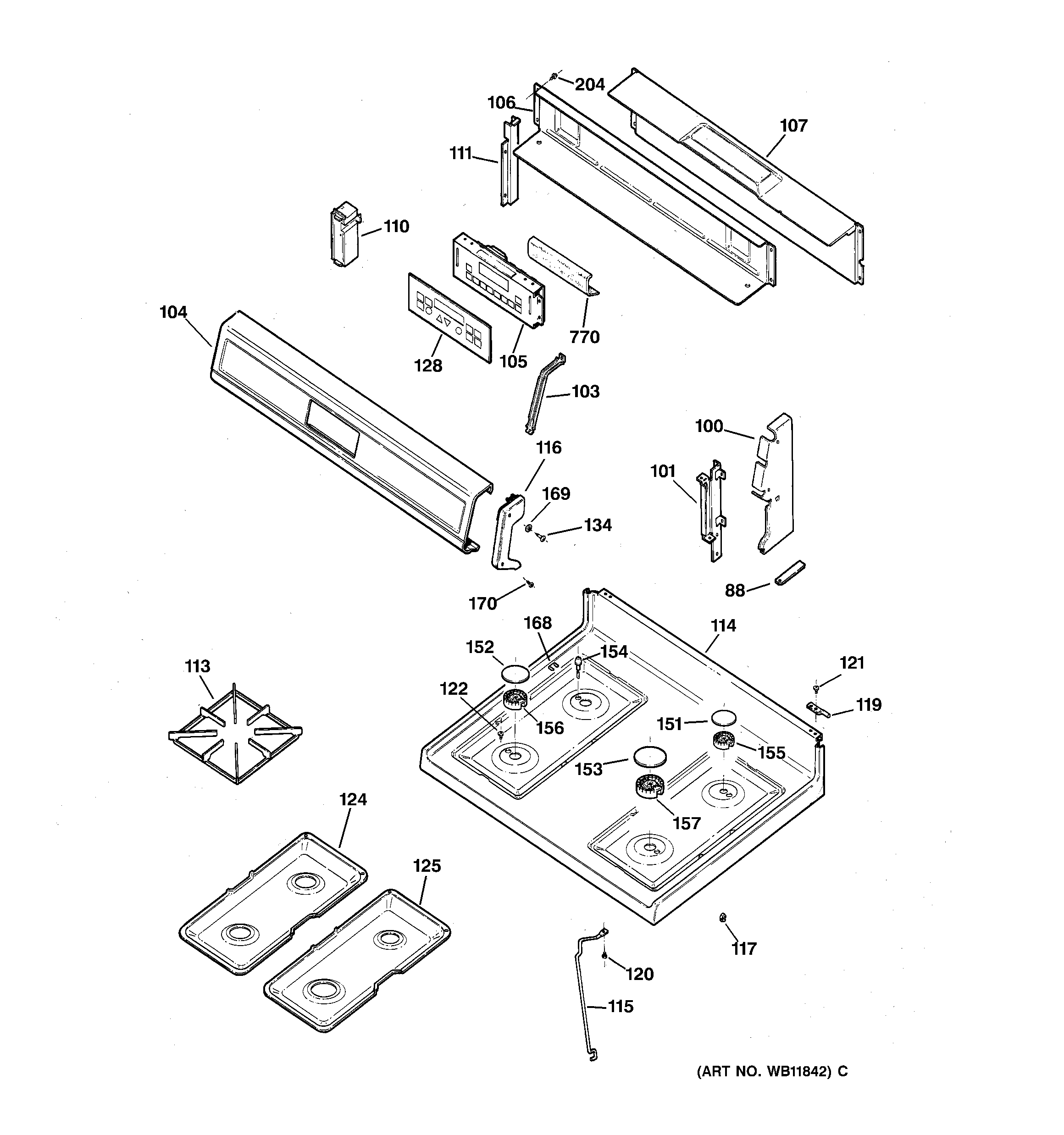 CONTROL PANEL & COOKTOP