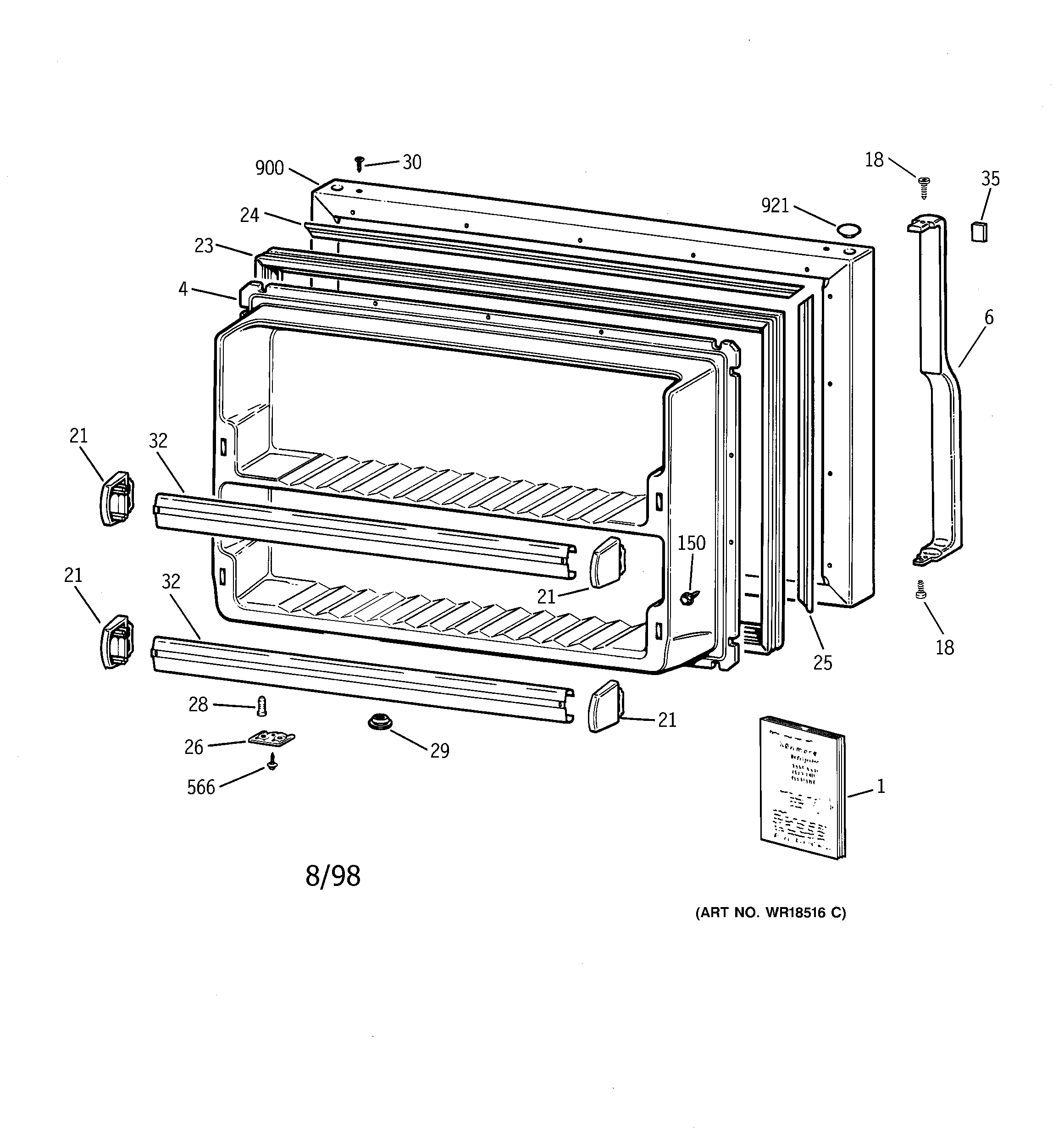 Freezer door