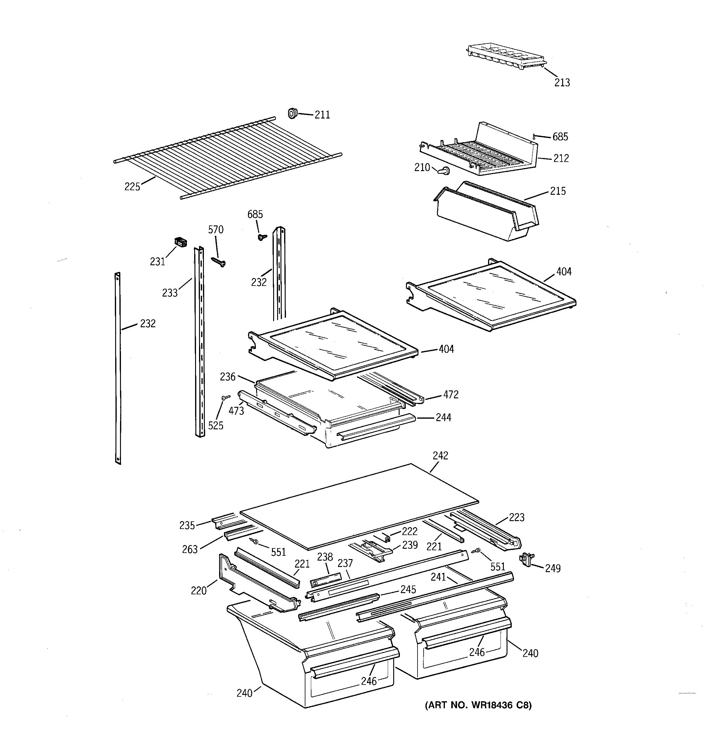 Shelf parts