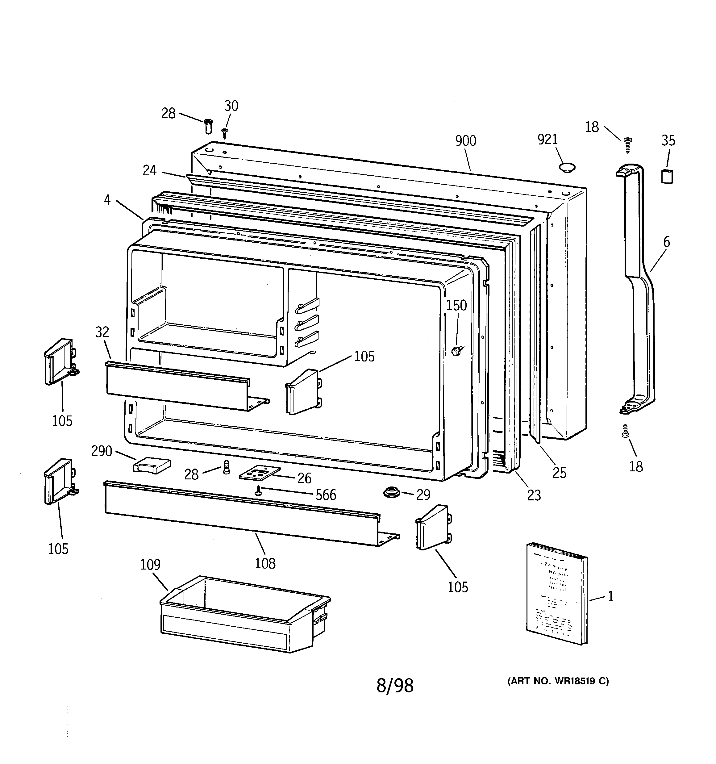Freezer door