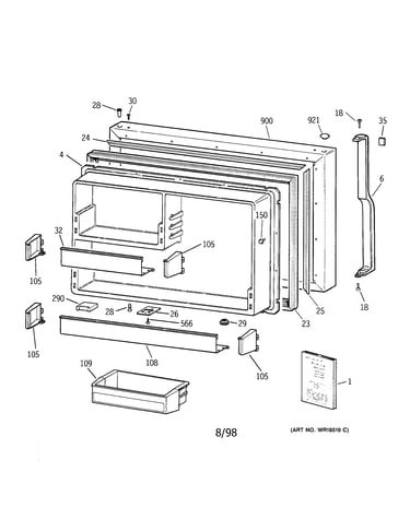 Freezer door