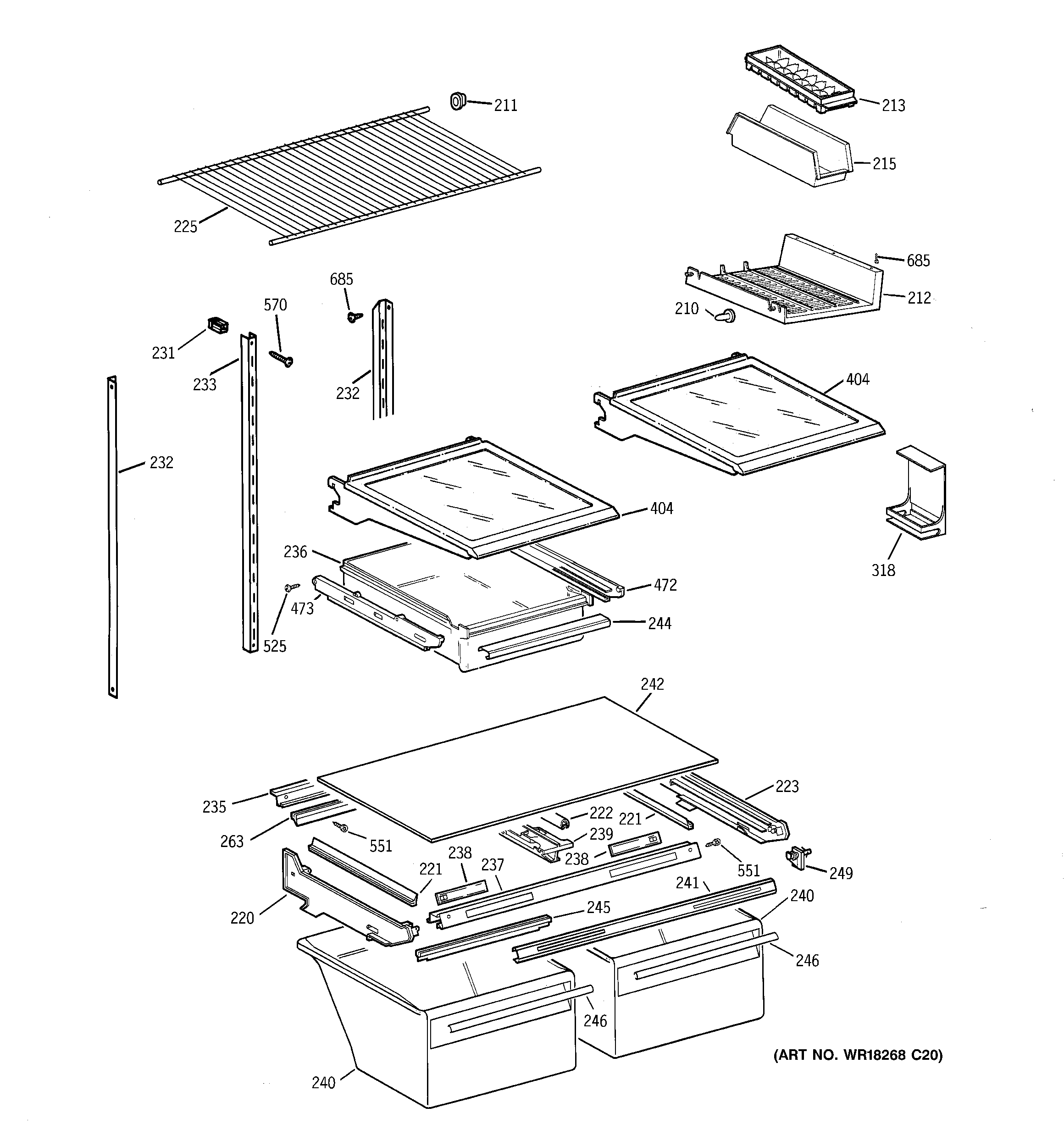 Shelf parts