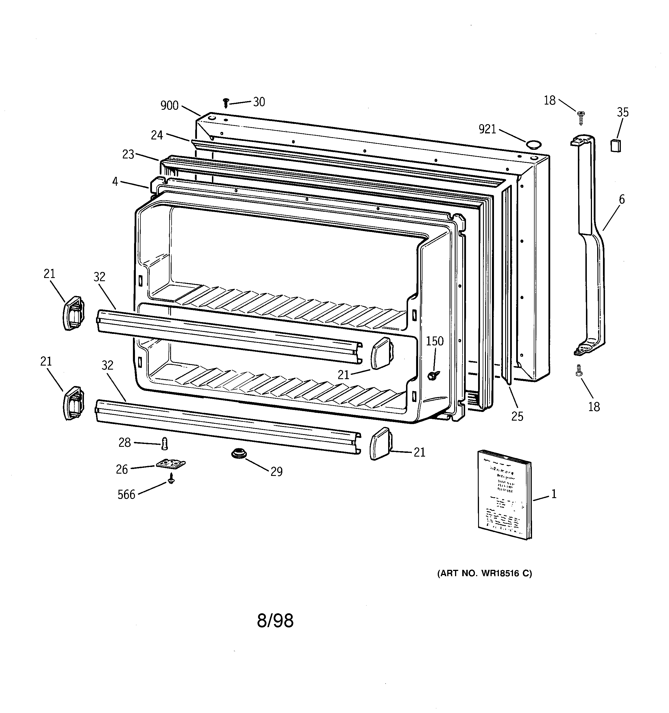 Freezer door