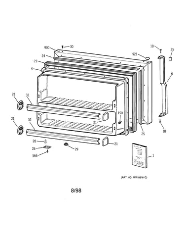 Freezer door