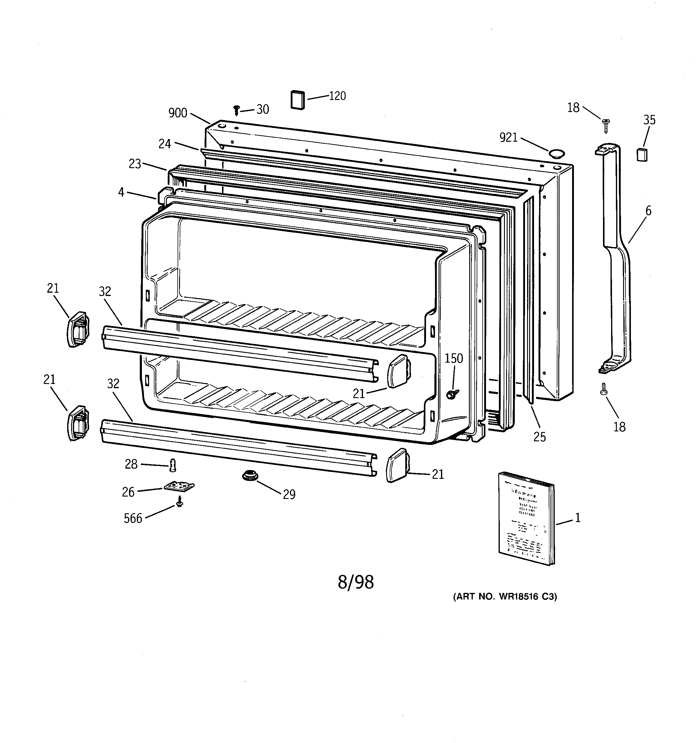 Freezer door