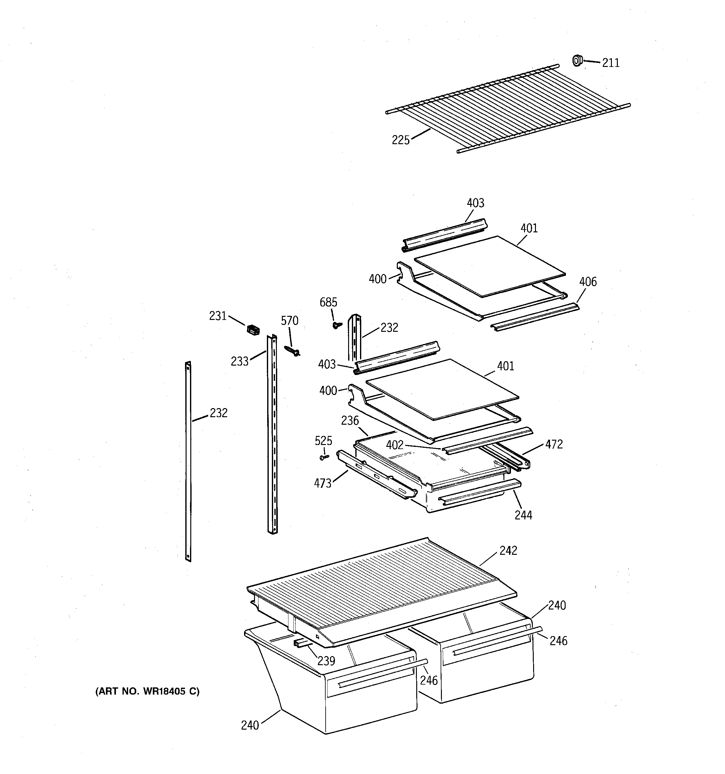 Shelf parts