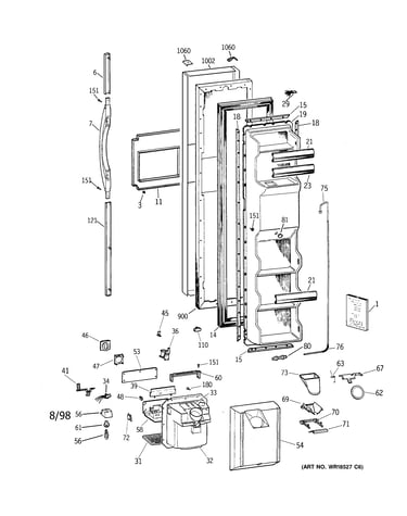 Freezer door