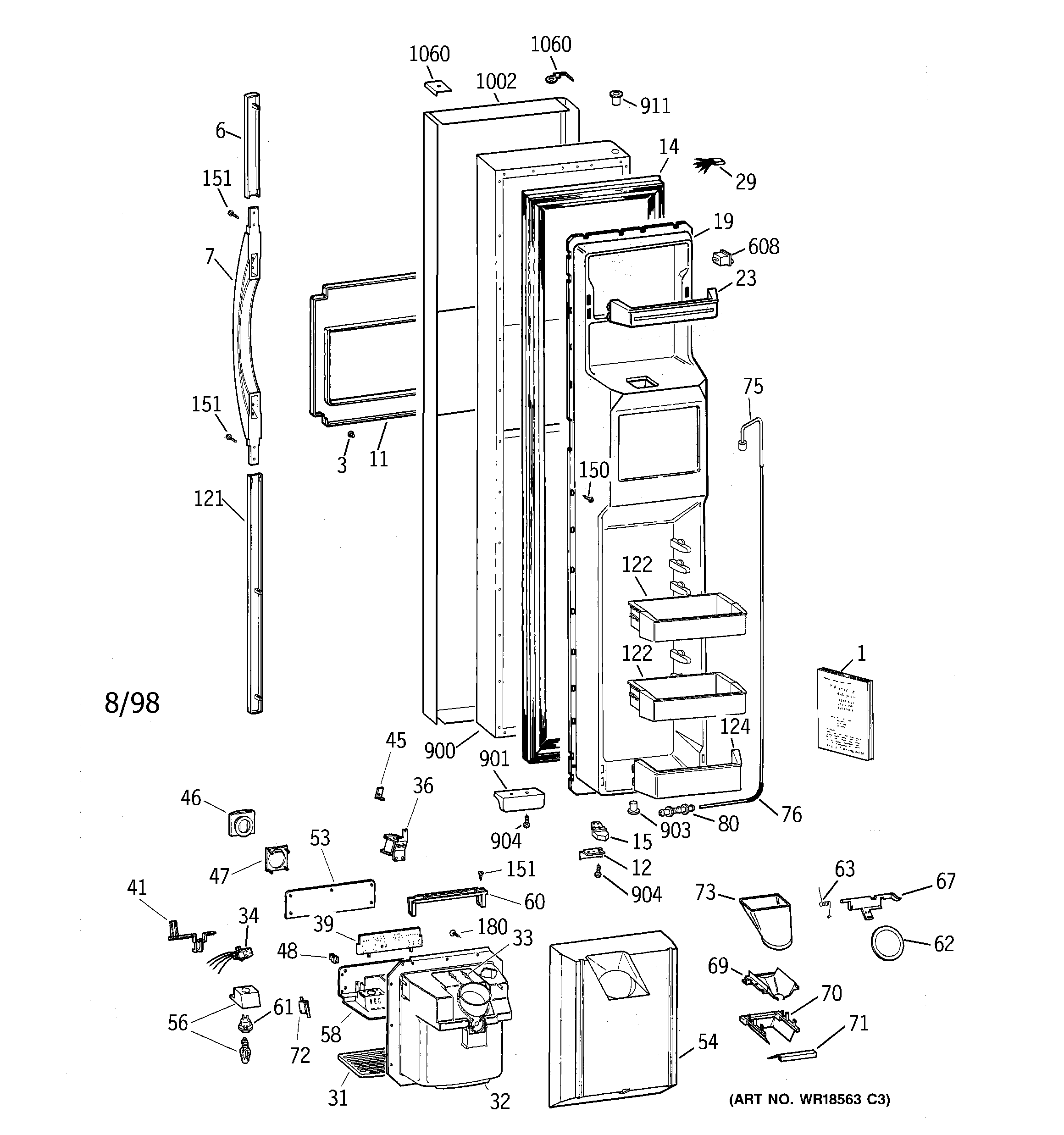 Freezer door