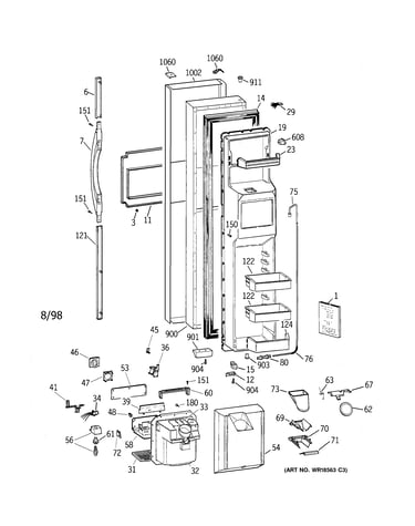 Freezer door