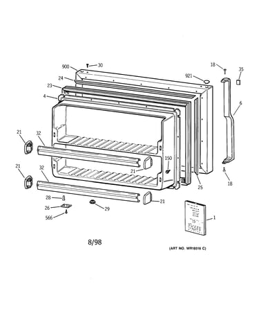 Freezer door