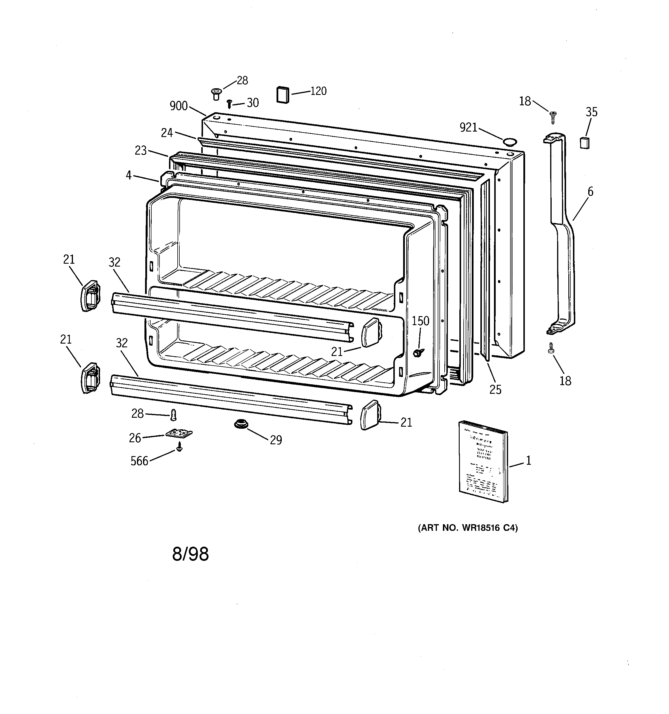 Freezer door