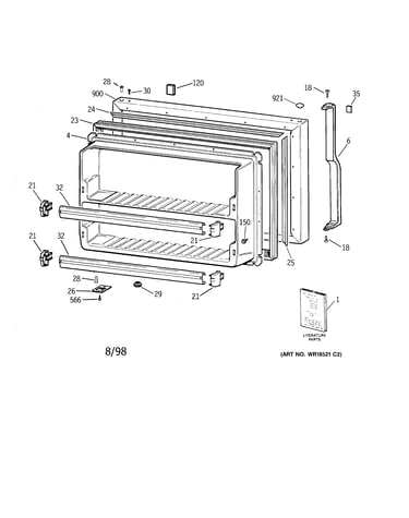 Freezer door
