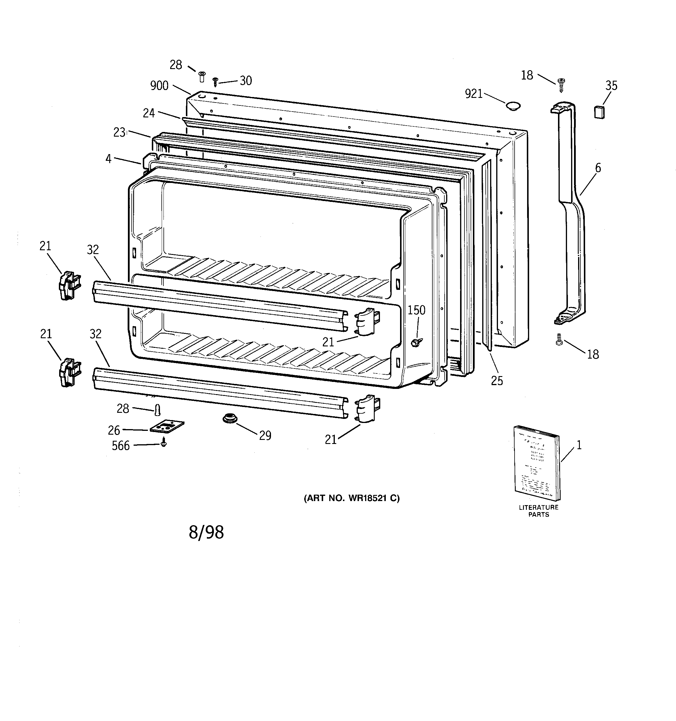Freezer door