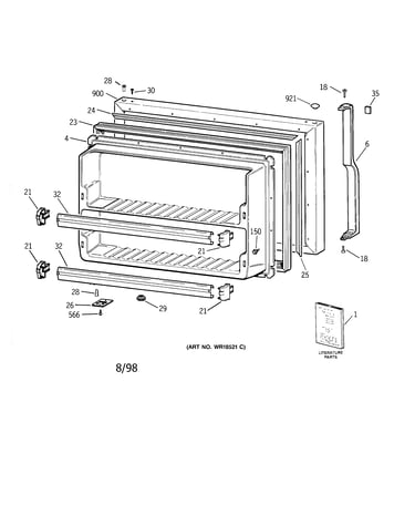 Freezer door