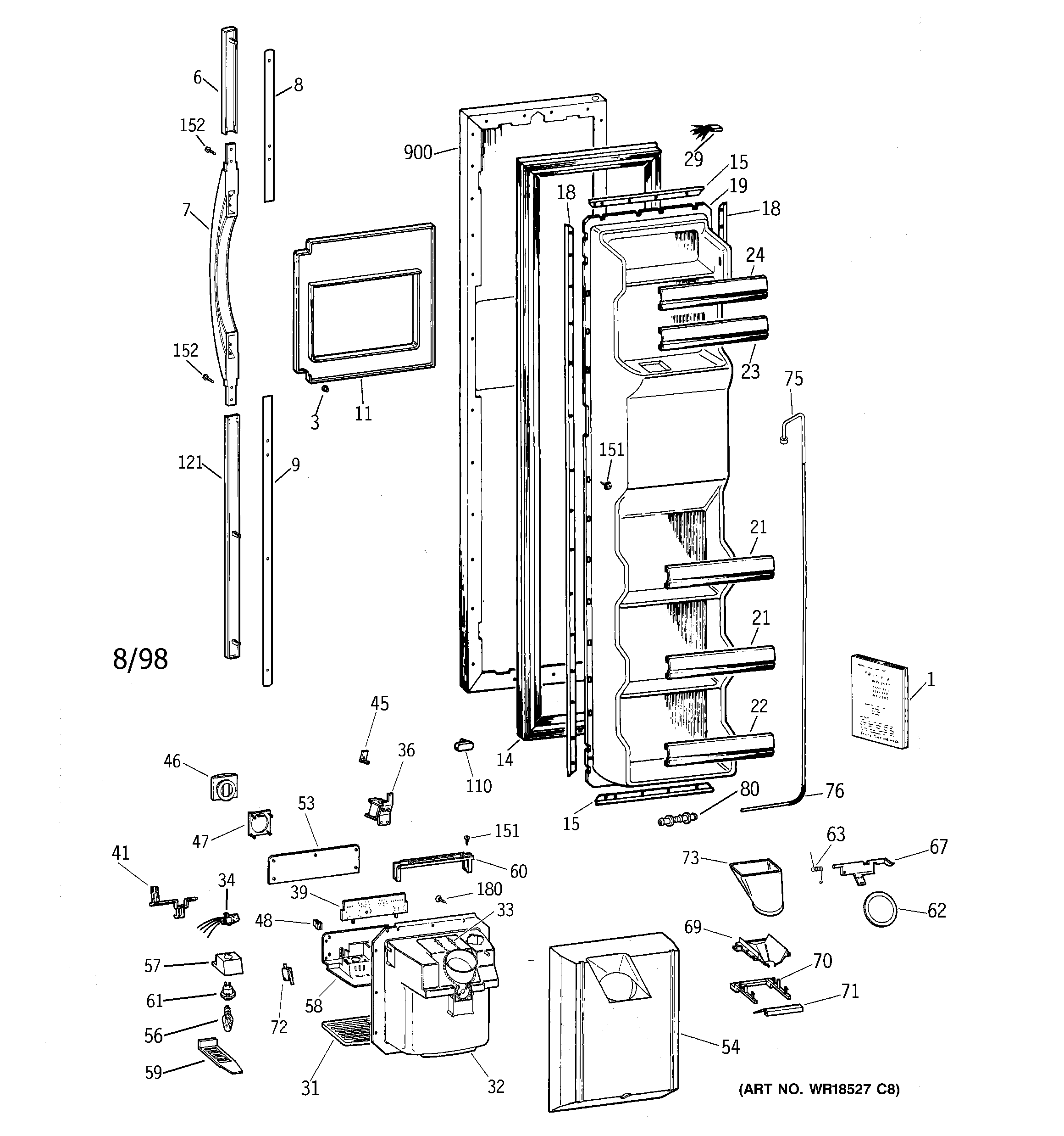 Freezer door