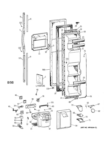 Freezer door