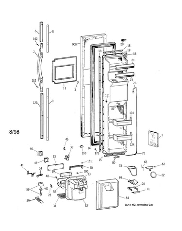 Freezer door