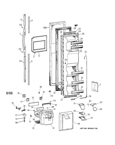 Freezer door