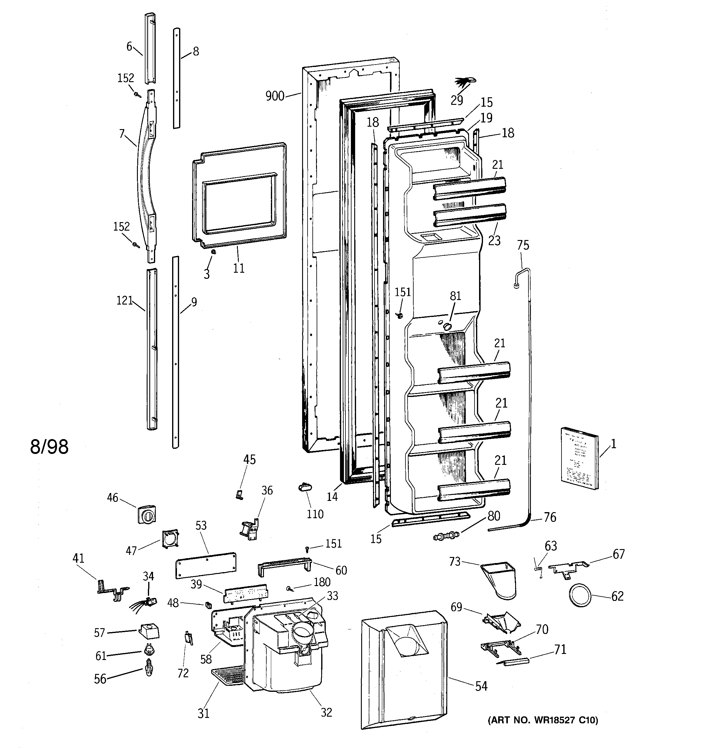 Freezer door