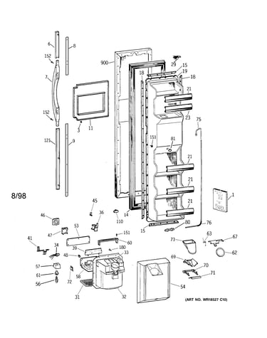 Freezer door