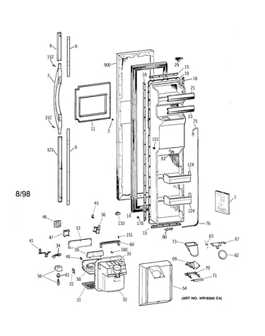 Freezer door