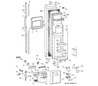 GE TFT28PFBAWW freezer door diagram