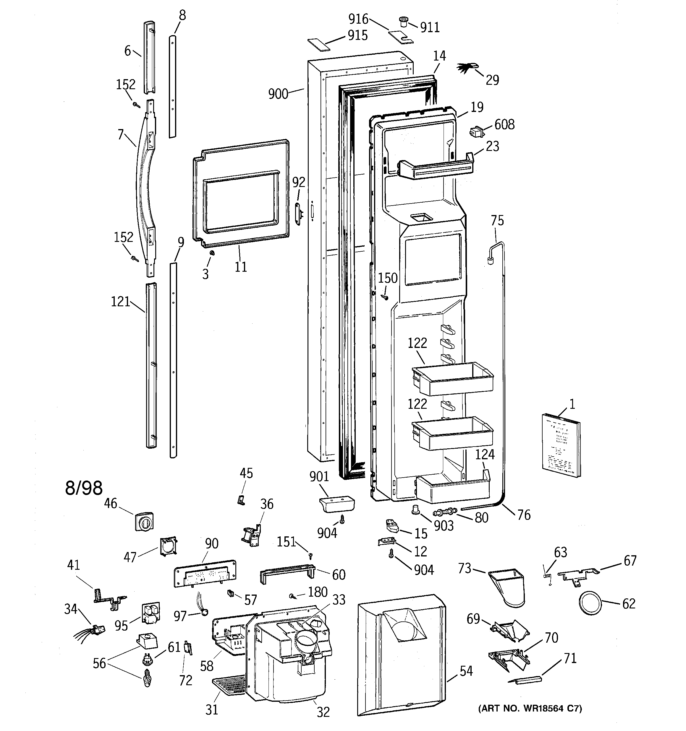 Freezer door