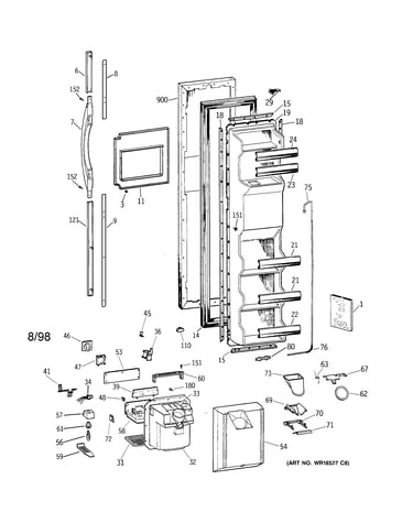 Freezer door