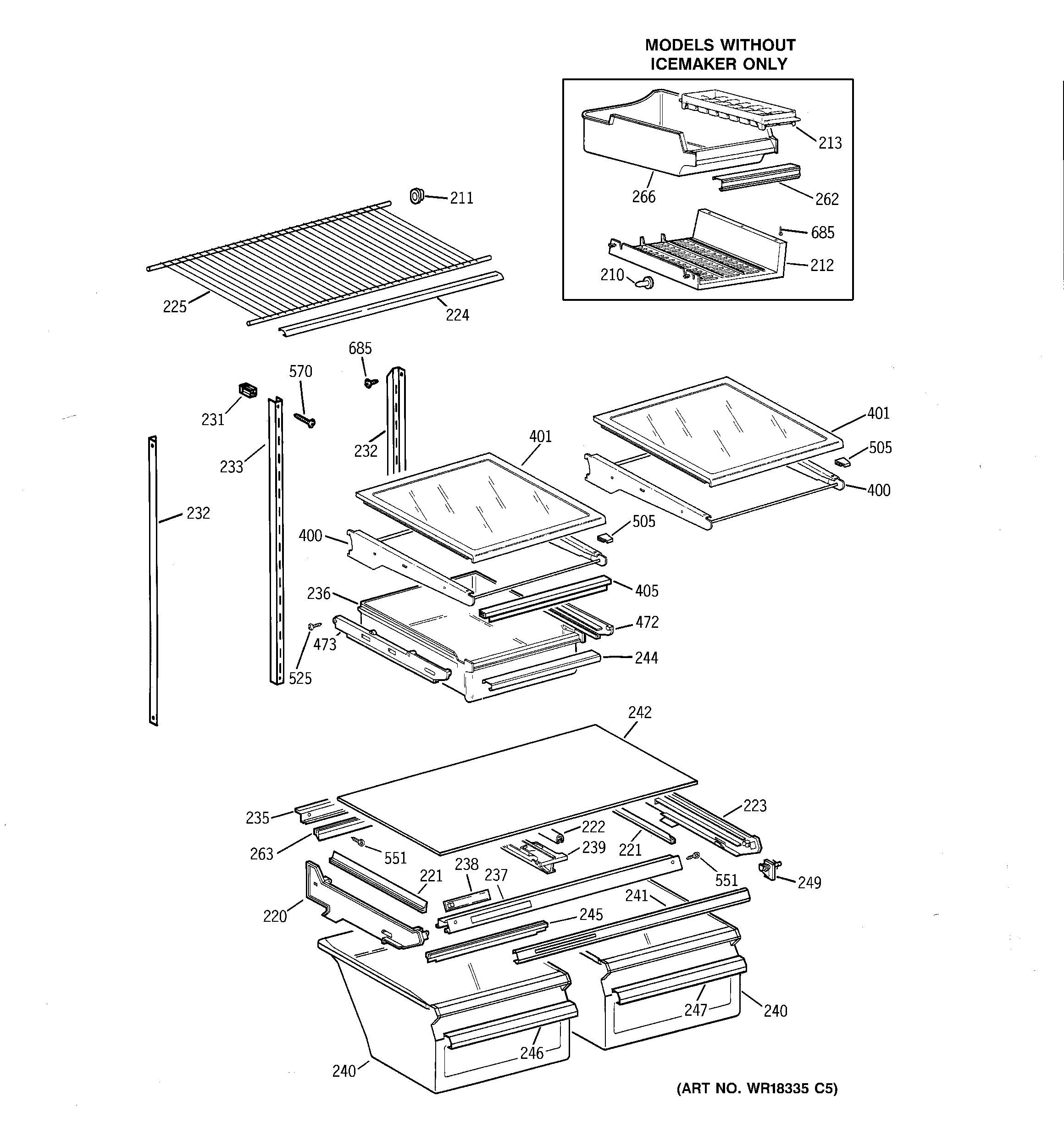 Shelf parts