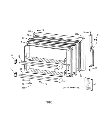 Freezer door