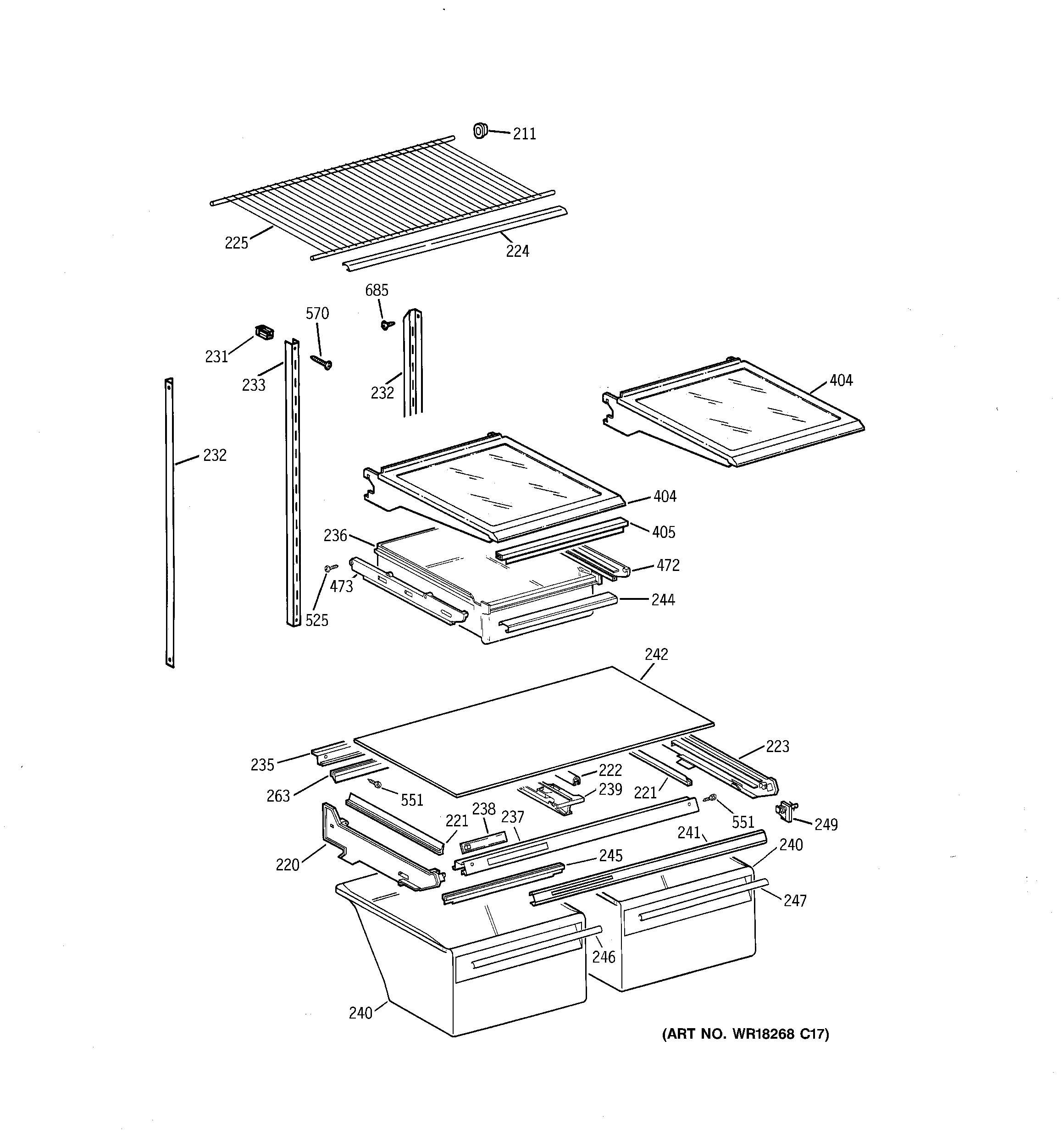 Shelf parts