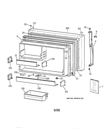 Freezer door