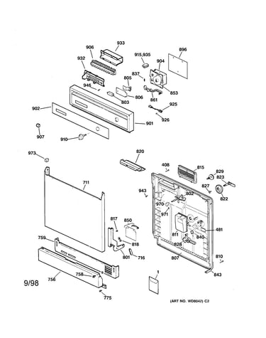 Escutcheon & door assembly